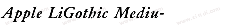 Apple LiGothic Mediu字体转换